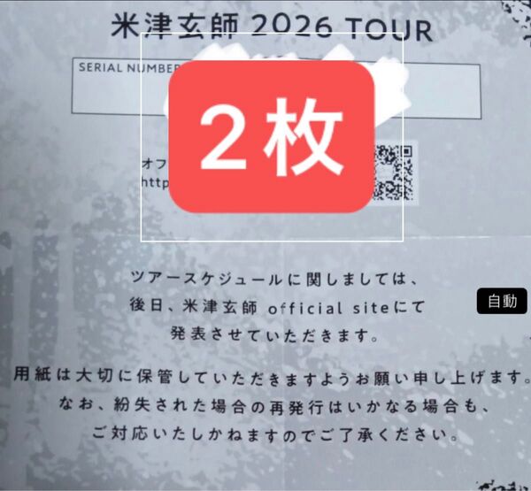 「Plazma / BOW AND ARROW」CD封入シリアルナンバー 2枚 米津玄師
