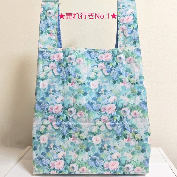 ★売れ行きNo.1★再販★リバティ生地【エコバッグ】ハンドメイド ハムステッドサマー グリーン