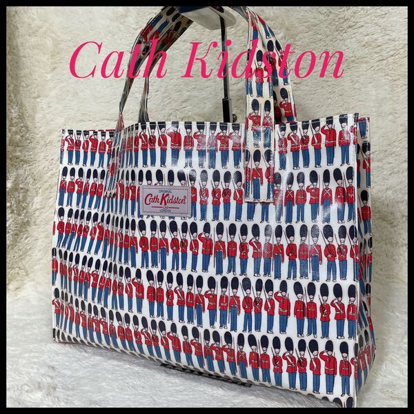 Cath Kidston キャスキッドソン PVC トートバッグ ロンドンガード柄 ナイロン