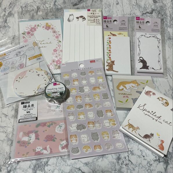 【未開封】猫の文房具 10点 ダイソー