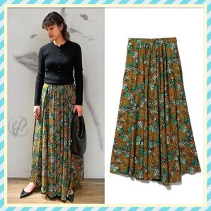 COLUMN プリントボリュームスカート STNATION エストネーション コラム 36size 日本製 マシキ丈 VERY