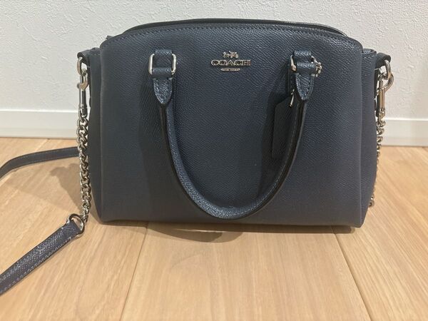 COACH ミニショルダーバッグ 2way ネイビー