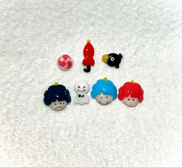 3Dネイル 梅雨ネイル かみなり様 デコパーツ