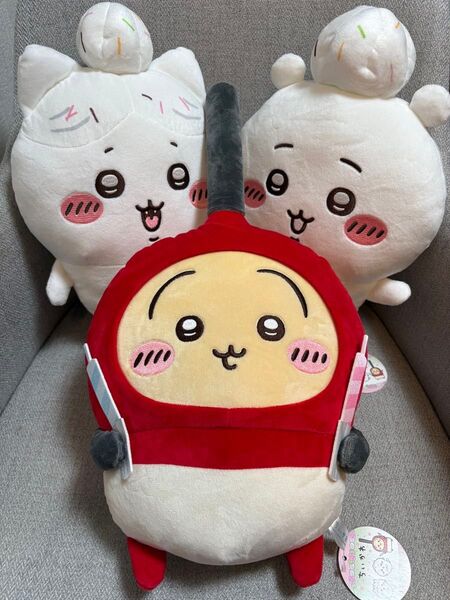 【新品タグ有】ちいかわ 誕生日BIGぬいぐるみ うさぎ&ハチワレ&ちいかわ 3体コンプリートセット