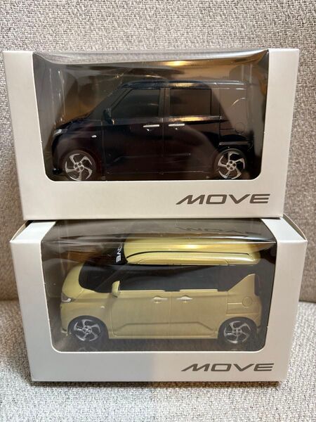 【新品未開封】プルバックミニカー ダイハツ 新型ムーブ(ブラックマイカメタリック&サンドベージュメタリック)