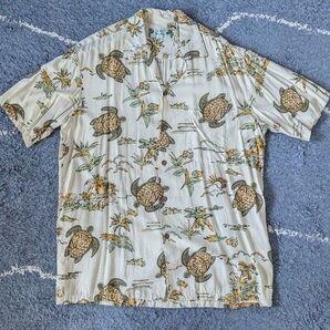 TWO PALMS アロハシャツ ウミガメ スマクロ