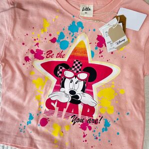 Disney ミニーマウス Tシャツ 90 ピンク 新品未使用タグ付き リトシー しまむら 女の子 ベビー 夏服 半袖 シャツ