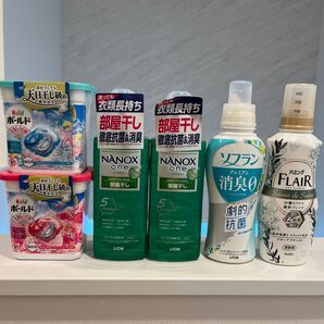 【新品未使用】洗濯洗剤 柔軟剤 まとめ売り ナノックスワン ジェルボールド他 日用品まとめ売り