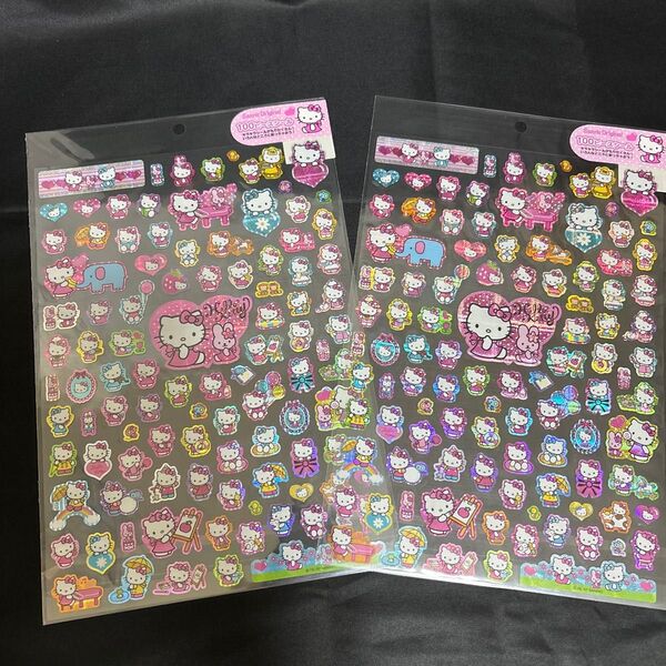 平成レトロ Sanrio サンリオ ハローキティ 100ピースシールキラキラ ホログラム加工
