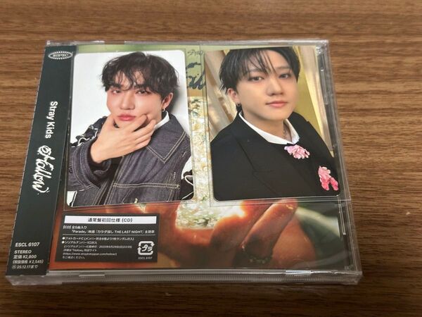 Hollow straykids スキズ タワレコ 特典 トレカ チャンビン CD付 封入 特典 トレカ