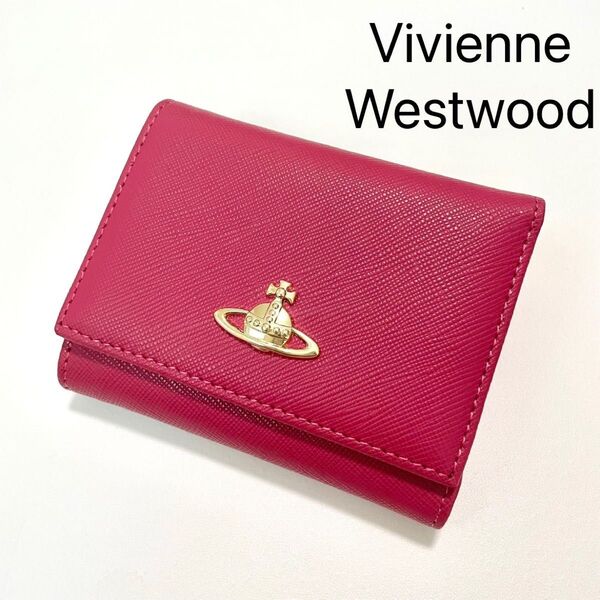 Vivienne Westwood ヴィヴィアン ウエストウッド 財布 折り財布 レディース スモールフレームウォレット ピンク