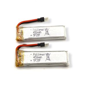 マイクロヘリ用 互換バッテリー 2本セット 1sリポバッテリー3.7v 450mah XK K110S K110