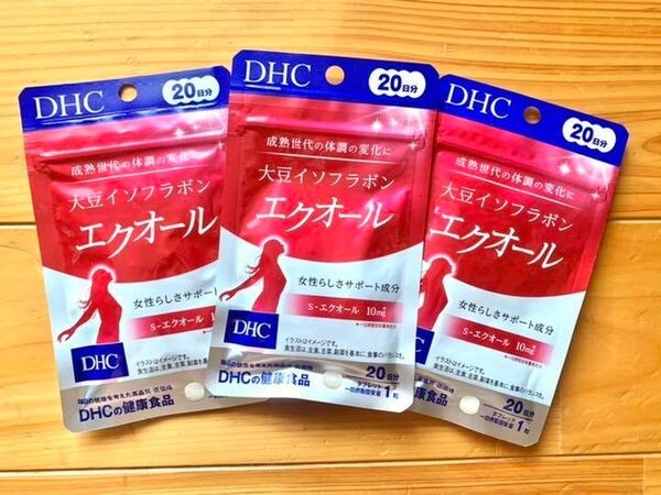 DHC エクオール 大豆イソフラボン 20日分 3袋セット