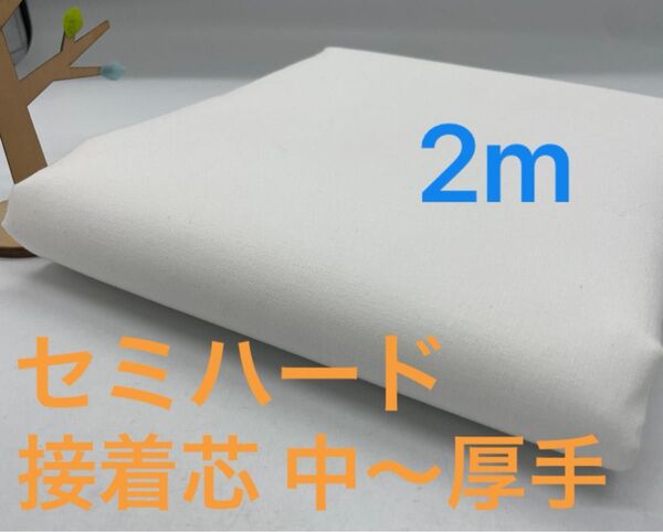 Q-870 2m 接着芯 芯地 白 中〜厚手 セミハード 片面接着 アイロン