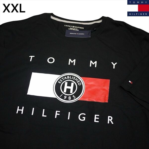 新品 トミーヒルフィガー 半袖 Tシャツ XXL ブラック TOMMY HILFIGER