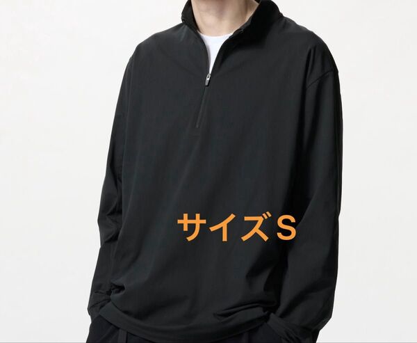 【未使用品】ユニクロ ドライEXUVカットハーフジップTシャツ