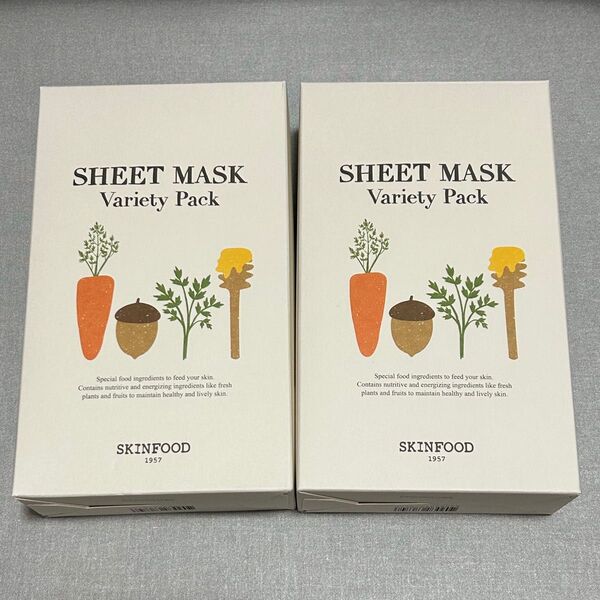 SKINFOOD SHEET MASK にんじん どんぐり パセリ ハチミツ マスクシート+α