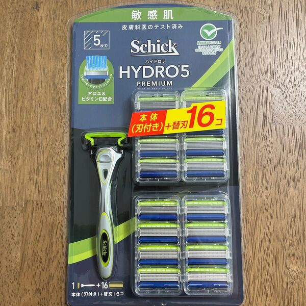 ★新品未開封★Schick (シック) 5枚刃 ハイドロ5 プレミアム 敏感肌用 本体+替刃16P