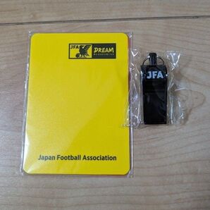 【非売品】サッカー審判 JFAイエローカード、レッドカード、ホイッスル