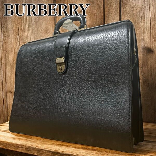バーバリー Burberry ビジネスバッグ ブリーフケース ダレスバッグ レザー 本革 ブラック 黒 メンズ A4 通勤 会社