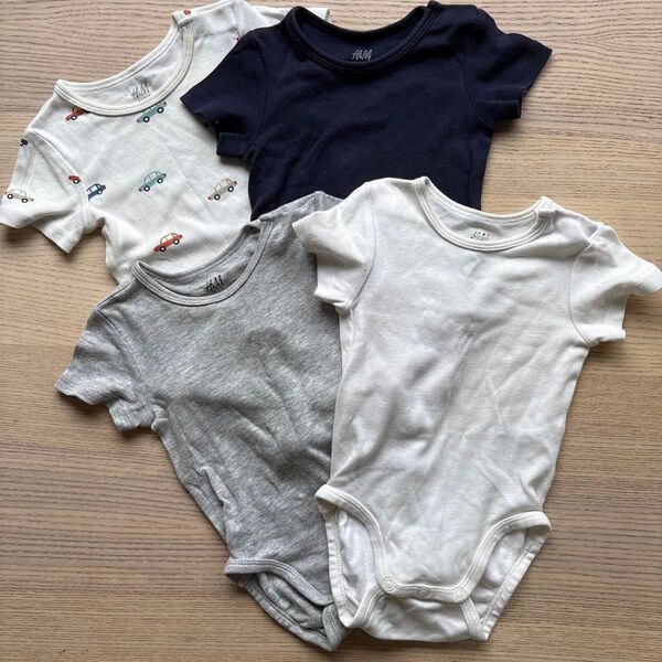 H&M 70サイズ ベビーロンパース4枚セット