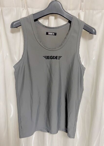 EGDE エッジ タンクトップ ノースリーブ ジムウェア スポーツウエア (S)