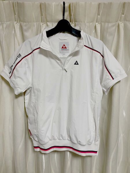 le coq sportif ハーフジップ半袖メッシュナイロンジャンバー (M) 美品