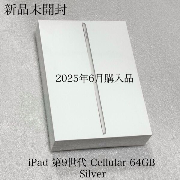 新品未開封 AppleStore版 2025年6月購入品 iPad 第9世代 Cellular 64GB SIMフリー シルバー