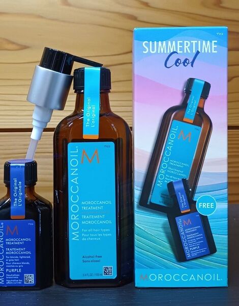 【数量限定】モロッカンオイル サマータイムクール100ml+オイルトリートメント パープル 25ml)