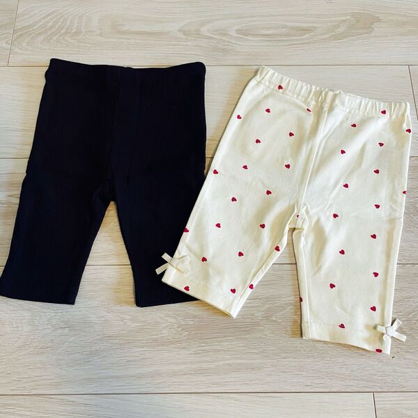 新品 タグ付き プティマイン レギンス 80サイズ パンツ ズボン ボトムス 2枚セット
