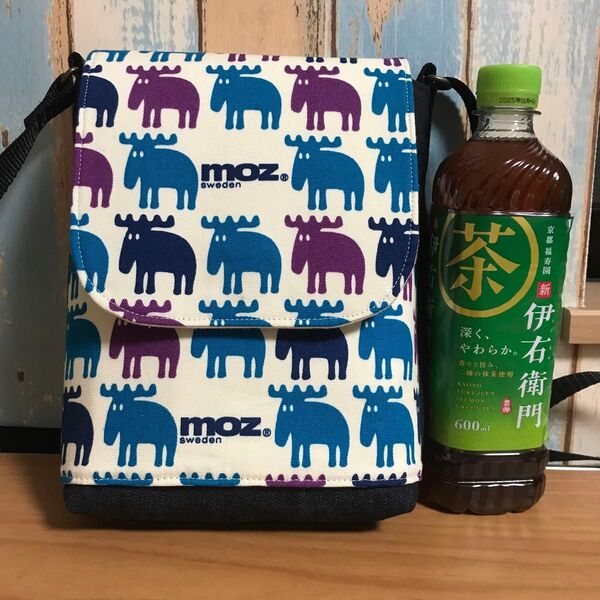 モズ moz 中性 帆布 ポショット犬 生成り ハンドメイド スマホポーチ