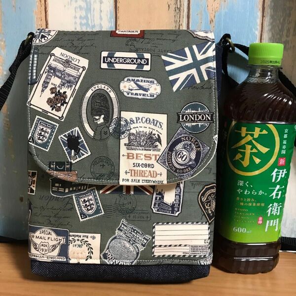 751 ロンドン ミントグリーン イギリス 北欧 ハンドメイド スマホポーチ