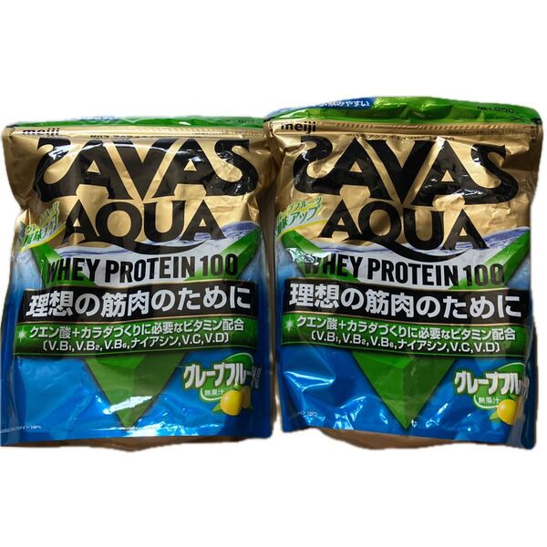 800g×2袋!!SAVAS AQUA ホエイプロテイン100 グレープフルーツ風味 2袋セット