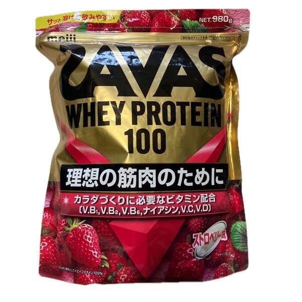 SAVAS ホエイプロテイン100 ストロベリー味980g