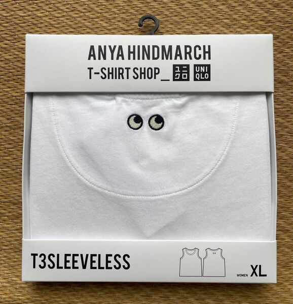 アニヤ・ハインドマーチ UNIQLO×ANYA HINDMARCH T3SLEEVELESS ノースリーブT ホワイト XL