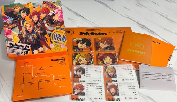 Trickstar トリスタ TRIP アルバム 特典缶バッジ IDカード あんスタ 氷鷹北斗 明星スバル 遊木真 衣更真緒