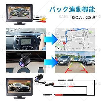 4.3インチLCDモニター ミニオンダッシュ シガーソケット給電 取り付け超簡単 駐車支援システム 12V車用