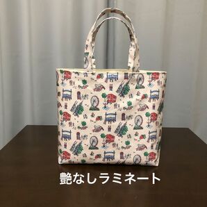 ハンドメイド 艶なしラミネートトートバッグ(キャスキッドソン)