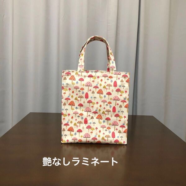 ハンドメイド 艶なしラミネート見返しスクエアトートバッグ(キャスキッドソン)