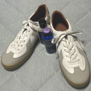 【美品】GERMAN TRAINER スニーカー レプリカ 27cm ドイツ軍 白×グレー 多くのコーデに使えるオールラウンダー
