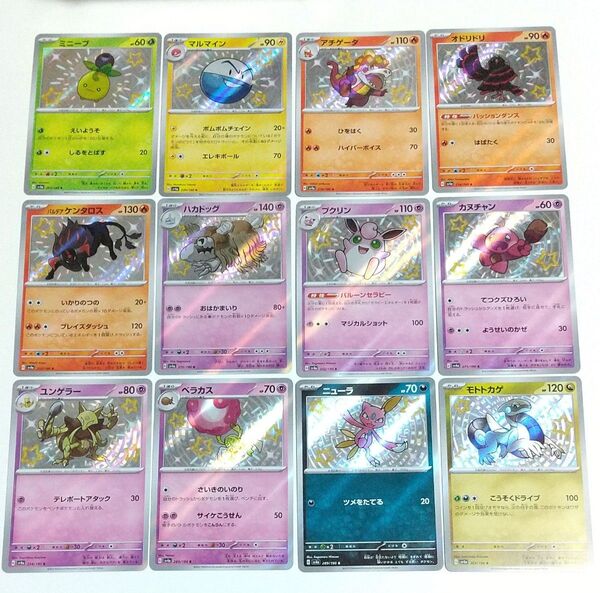 色違い 12枚セット S シャイニートレジャーex収録 汎用カード デッキパーツ まとめ売り ポケモンカード