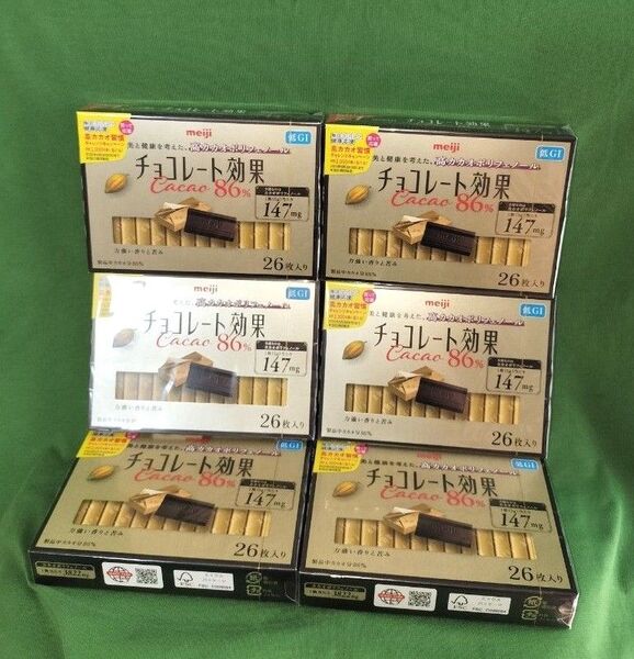 【6箱】明治チョコレート★チョコレート効果CACAO86%/1箱26枚《156枚》美と健康*低GI食品(2025・11)