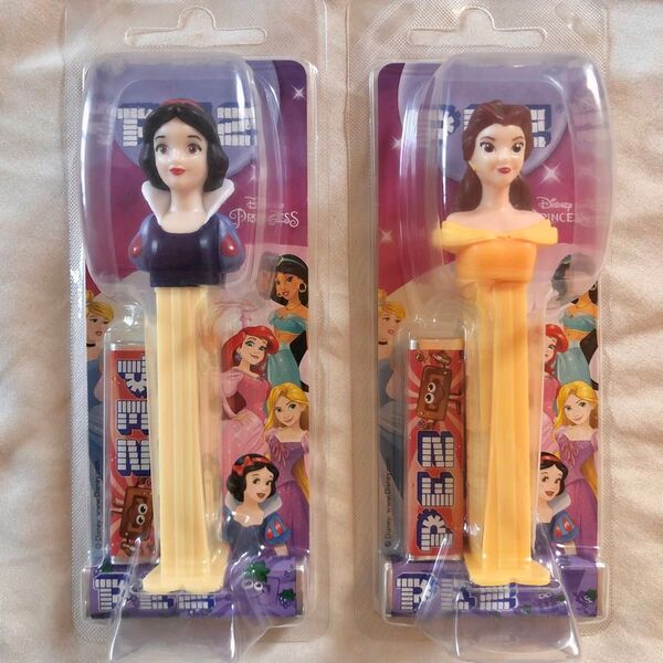 未使用ディズニープリンセス PEZ 2種セット ベル&白雪姫 ペッツ お菓子抜き
