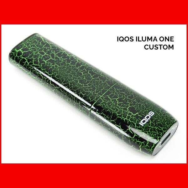 1点物限定 IQOS ILUMA ONE アイコス イルマ ワン 本体 クラック カスタム ペイント 塗装 電子 タバコ たばこB