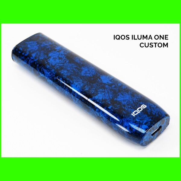 1点物 IQOS ILUMA ONE アイコス イルマ ワン 本体 ラップペイント ブルー カスタム ペイント 塗装 電子たばこ