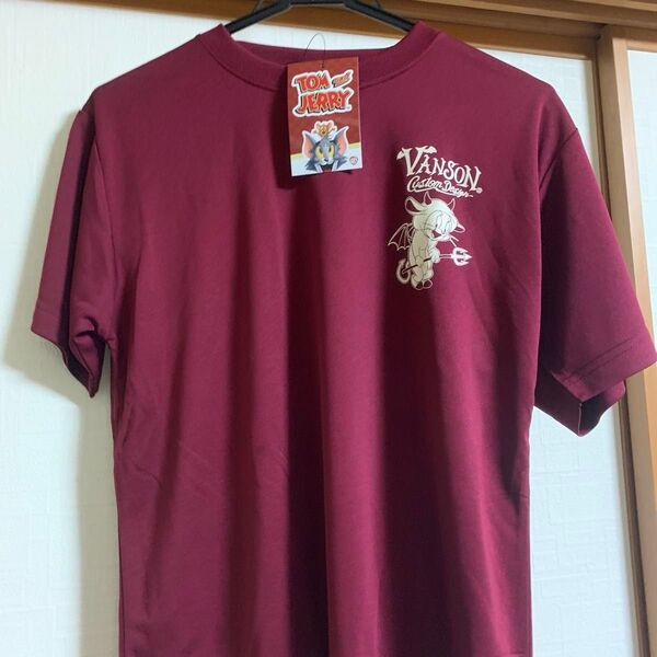 VANSON × TOM AND JERRY Tシャツ S バーガンディ