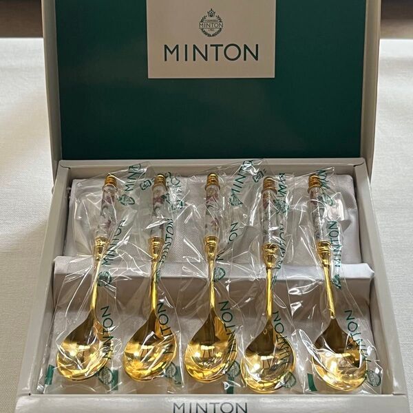 ミントン Minton ハドンホール 金色 ゴールド コーヒースプーン ティースプーン 5本 カトラリー カトラリーセット