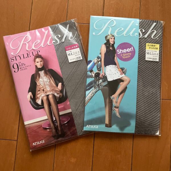 【未使用】ATSUGI Relish ストッキング 2個 M-L