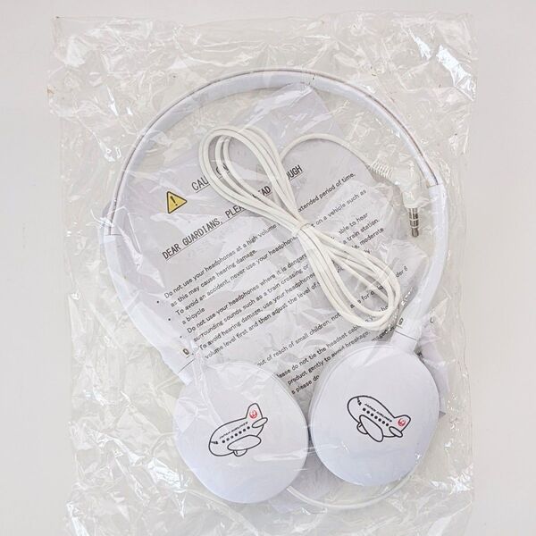 非売品 JAL キッズ 有線 ヘッドホン イヤホン 日本航空 ノベルティ 子供用 飛行機 エアライン
