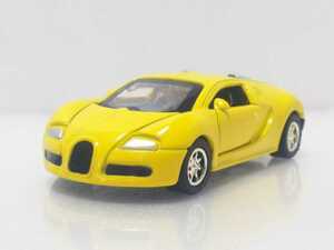 ブガッティ ヴェイロン 黄 イエロー 約1/64 3インチミニカー メーカー不明 Bugatti Veyron